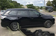 Mitsubishi Outlander 2012–2021 Logu vēja deflektori (4 gab., Niken) foto 2