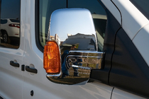 Ford Transit 2014– Spoguļu uzlikas (2 gab., hromētas) Hromēta plastmasa foto 1