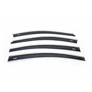 Logu vēja deflektori ar hromētu moldingu SD (4 gab., Niken) Chevrolet Cruze 2009–2015 foto 2