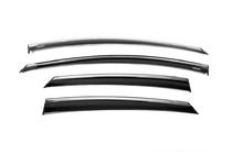 Ford Focus III 2011–2017 Logu vēja deflektori ar hromētu līsti Niken (SD/HB, 4 gab.) foto 2