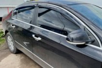 Volkswagen Passat B7 2012–2015 Logu vēja deflektori ar hromētu līsti SD (4 gab., EU, HIC) foto 1