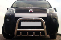 Peugeot Bipper 2008–2017 Priekšējais aizsargstienis (bullbar) QT006 (nerūsējošais tērauds) foto 1