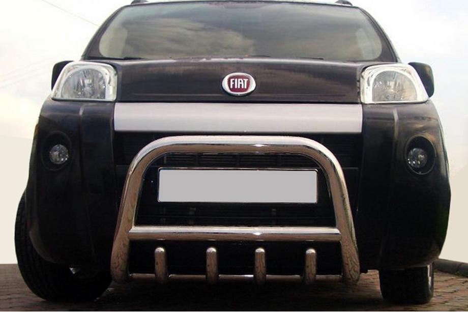 Peugeot Bipper 2008–2017 Priekšējais aizsargstienis (bullbar) QT006 (nerūsējošais tērauds) Image