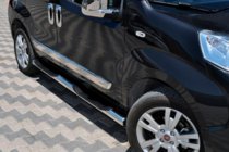 Peugeot Bipper 2008–2017 Sānu aizsargcaurules (2 gab., nerūsējošais tērauds) foto 1