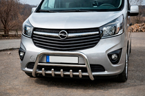 Renault Trafic 2015– Bullbārs WT003-4 (nerūsējošais tērauds) Ar uzrakstu foto 2