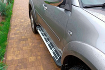 Mitsubishi Pajero Sport 2008–2015 Sānu sliekšņi Sunrise (2 gab., alumīnijs) foto 1