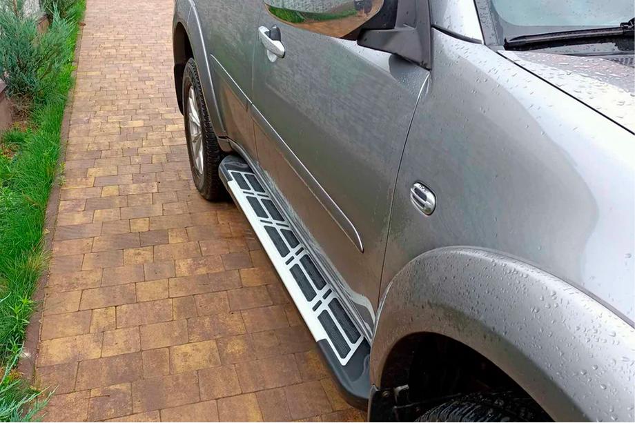 Mitsubishi Pajero Sport 2008–2015 Sānu sliekšņi Sunrise (2 gab., alumīnijs) Image