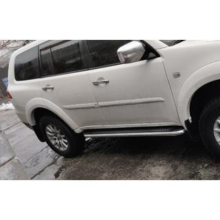 Sānu pakāpieni Maydos V2 (2 gab., alumīnijs/nerūsējošais tērauds) Mitsubishi Pajero Sport 2008–2015 foto 3