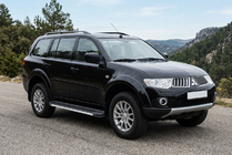 Mitsubishi Pajero Sport 2008–2015 Sānu sliekšņi Maya V1 (2 gab., alumīnijs) foto 1