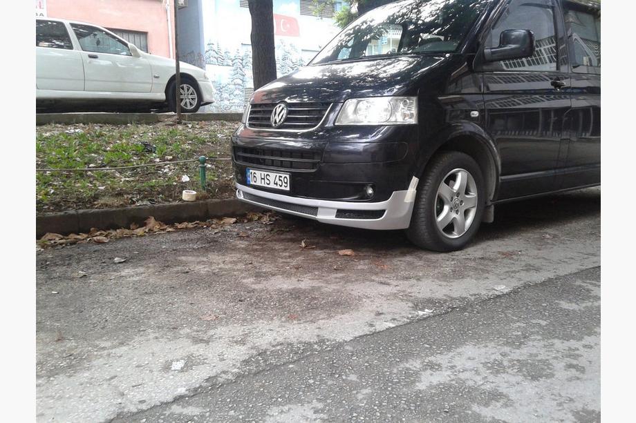 Volkswagen T5 Transporter 2003–2010 Priekšējais apakšējais ABT lūpas spoilers ar kanardiem (krāsošanai) Foto 6