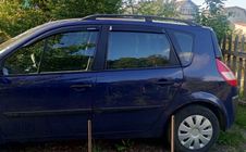 Renault Scenic/Grand 2003–2009 Melni jumta reliņi (2 gab.) Garā versija (Grande) foto 8