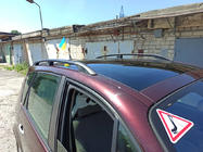 Renault Scenic/Grand 2003–2009 Melni jumta reliņi (2 gab.) Garā versija (Grande) foto 1
