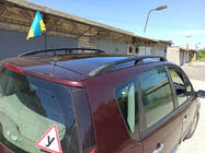 Renault Scenic/Grand 2003–2009 Melni jumta reliņi (2 gab.) Garā versija (Grande) foto 6