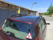 Renault Scenic/Grand 2003–2009 Melni jumta reliņi (2 gab.) Garā versija (Grande) foto 9