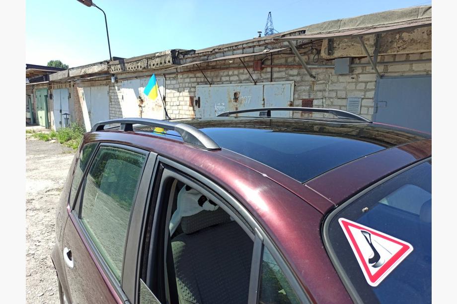 Renault Scenic/Grand 2003–2009 Melni jumta reliņi (2 gab.) Garā versija (Grande) Image