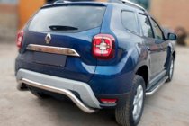 Dacia Duster 2018–2024 Aizmugures aizsargstienis AK007 (nerūsējošais tērauds) foto 1