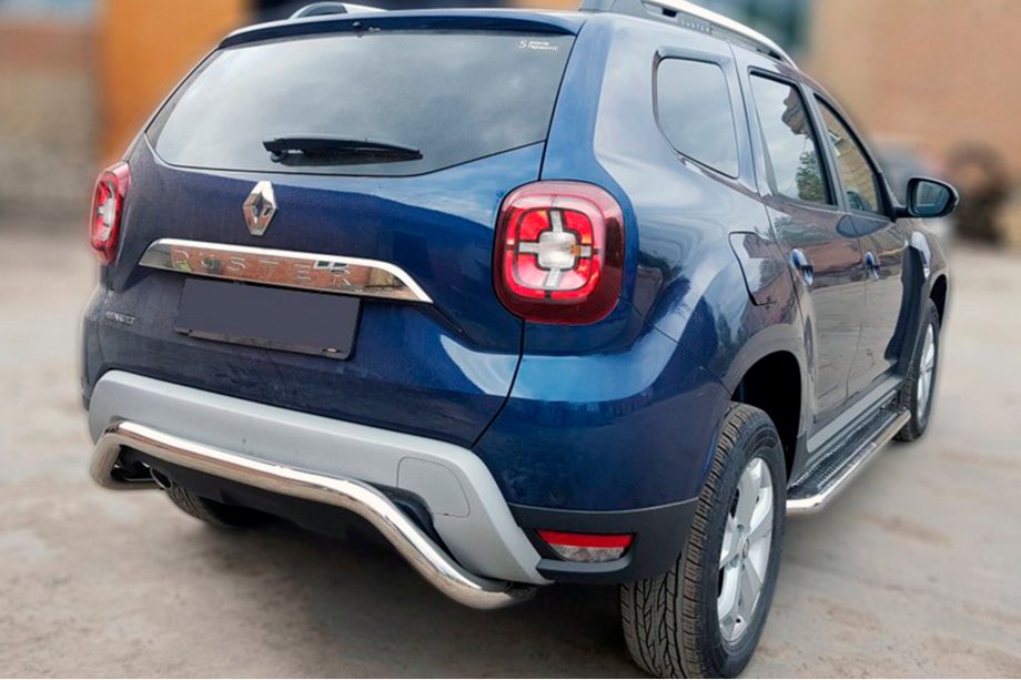 Renault Duster 2018–2024 Aizmugures aizsargstienis AK007 (nerūsējošais tērauds) Image