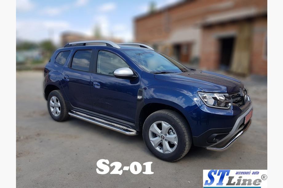 Renault Duster 2018–2024 Sānu sliekšņi Premium (2 gab., nerūs.) Ø60 mm Image
