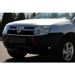 Radiatora režģa uzlikas (nerūsējošais tērauds) Renault Duster 2008–2017 foto 1