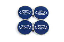 Ford Riteņu disku centra vāciņi 54,5/50 mm zili (4 gab.) foto 2