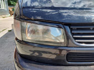 Volkswagen T4 Transporter 1990–2003 Priekšējo lukturu uzacis, taisns kapots (2 gab.) Spīdīgi melns foto 3