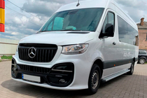 Mercedes Sprinter W907/W910 2018– Sānu sliekšņi Maya V2 (2 gab., alumīnijs) Garā/Īpaši garā foto 4