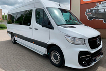Mercedes Sprinter W907/W910 2018– Sānu sliekšņi Maya V2 (2 gab., alumīnijs) Garā/Īpaši garā foto 3