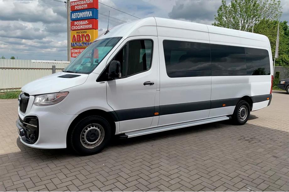 Mercedes Sprinter W907/W910 2018– Sānu sliekšņi Maya V2 (2 gab., alumīnijs) Garā/Īpaši garā Image
