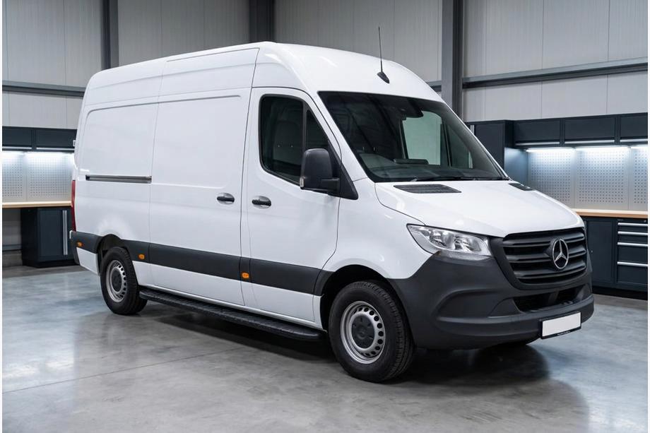 Mercedes Sprinter W907/W910 2018– Sānu pakāpieni Bosphorus Black (2 gab., alumīnijs) Garā/Īpaši garā Image