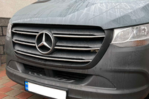 Mercedes Sprinter W907/W910 2018– Radiatora režģa uzlikas (5 gab., nerūsējošais tērauds) OmsaLine – itāļu nerūsējošais tērauds foto 1