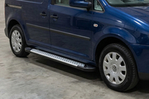 Volkswagen Caddy 2010–2015 Sānu pakāpieni X5 tipa (2 gab., alumīnijs) Maxi riteņu bāze foto 1