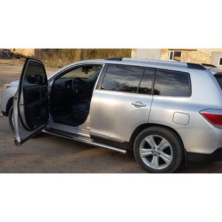 Sānu sliekšņi Premium (2 gab., nerūs.) Toyota Highlander 2008–2013 foto 3