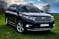 Toyota Highlander 2008–2013 Sānu aizsargcaurules (2 gab., nerūsējošais tērauds) foto 1