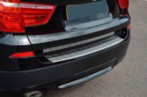 BMW X3 F25 2011–2018 Nerūsējošā tērauda aizmugurējā bampera uzlika OmsaLine (matēta) foto 7