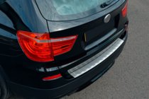 BMW X3 F25 2011–2018 Nerūsējošā tērauda aizmugurējā bampera uzlika OmsaLine (matēta) foto 1