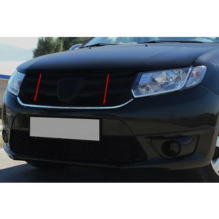 Uzlika zem radiatora režģa (1 gab., nerūs. tērauds) Dacia Sandero 2013–2020 foto 1