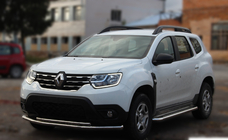 Dacia Duster 2008–2018 Priekšējais aizsargstienis ST014 (nerūsējošais tērauds) foto 2