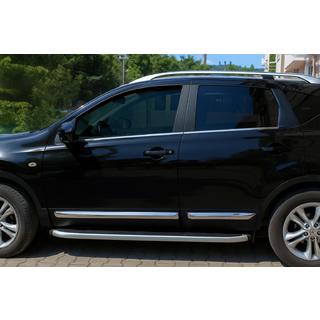 Durvju moldingi OmsaLine (4 gab., nerūsējošais tērauds) Nissan Qashqai 2007–2010 foto 1