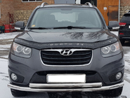 Hyundai Santa Fe 2 2006–2012 Priekšējais aizsargstienis ST014 (nerūsējošais tērauds) Ø60/42 mm foto 1