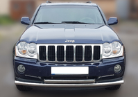 Jeep Grand Cherokee WK 2004–2010 Priekšējais aizsargstienis ST014 (nerūsējošais tērauds) Ø60/42 mm foto 1