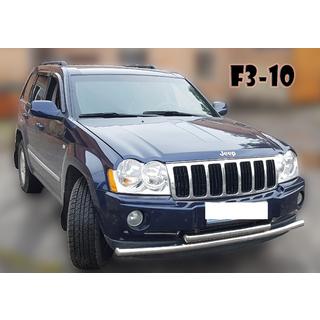 Priekšējais aizsargstienis ST014 (nerūsējošais tērauds) Jeep Grand Cherokee WK 2004–2010 foto 3