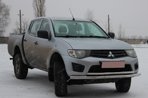 Mitsubishi L200 2006–2015 Priekšējais aizsargstienis ST014 (nerūsējošais tērauds) foto 3
