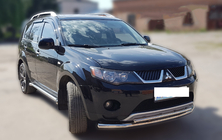 Mitsubishi Outlander 2006–2012 Priekšējais aizsargstienis ST014 (nerūsējošais tērauds) Ø60/60 mm foto 3