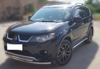 Mitsubishi Outlander 2006–2012 Priekšējais aizsargstienis ST014 (nerūsējošais tērauds) Ø60/60 mm foto 2