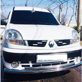 Priekšējais aizsargstienis ST014 (nerūsējošais tērauds) Renault Kangoo 1998–2008 foto 1