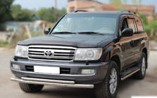 Toyota Land Cruiser 100 1998–2007 Priekšējais aizsargstienis ST014 (nerūsējošais tērauds) Ø60/42 mm foto 2