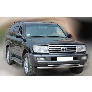 Priekšējais aizsargstienis ST014 (nerūsējošais tērauds) Toyota Land Cruiser 100 1998–2007 foto 3