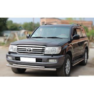 Priekšējais aizsargstienis ST014 (nerūsējošais tērauds) Toyota Land Cruiser 100 1998–2007 foto 2
