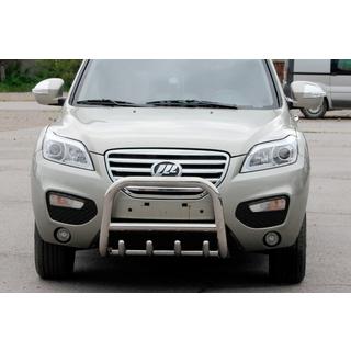 Priekšējais aizsargstienis (kengurins) QT006 (nerūsējošais tērauds) Lifan X60 2011– foto 1