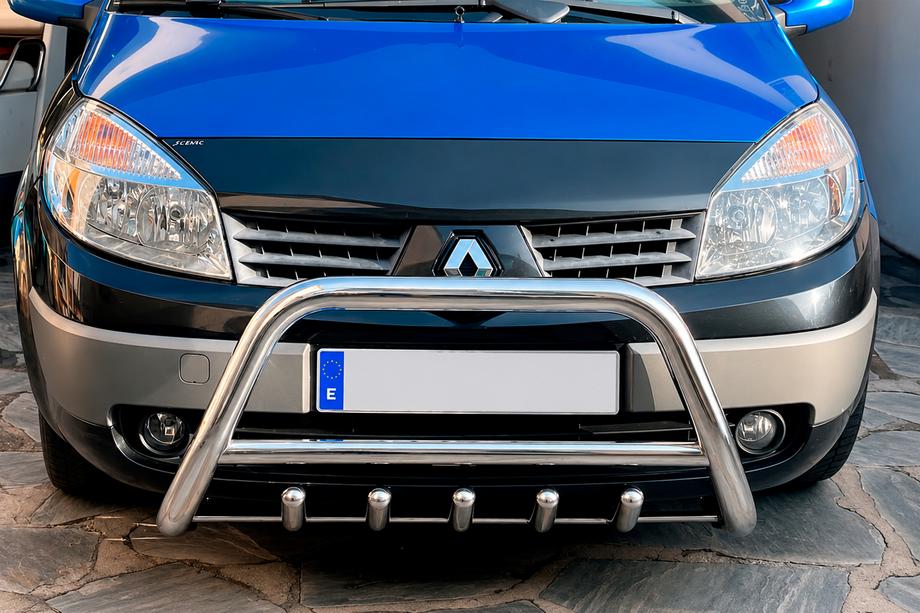 Renault Scenic/Grand 2003–2009 Priekšējais bullbar WT003 (nerūsējošais tērauds) Image